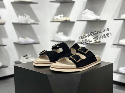 Brunello Cucinelli BC 绒面革露趾防滑双杠可调节拖鞋 货号：kg4855