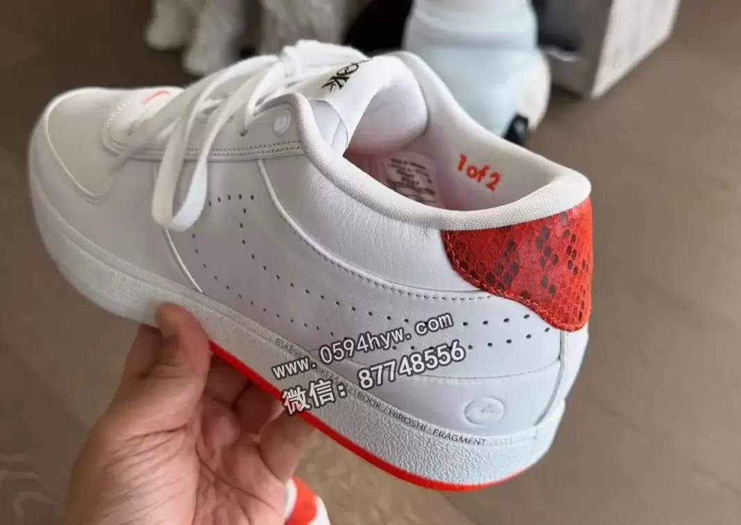 Fragment Design x Nike联名款运动鞋Book 1“红色蛇纹”PE限量2双