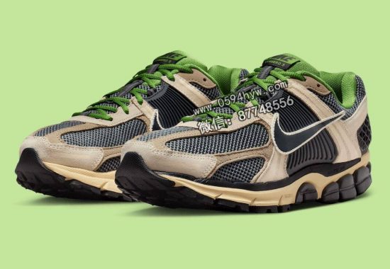 Nike Zoom Vomero 5 “淡象牙” 搭配“叶绿素”鞋带