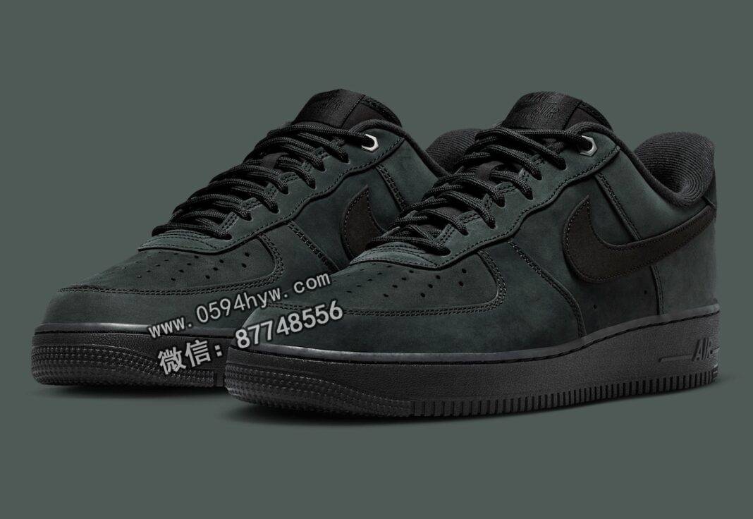 Nike Air Force 1黑色磨砂鞋面更新