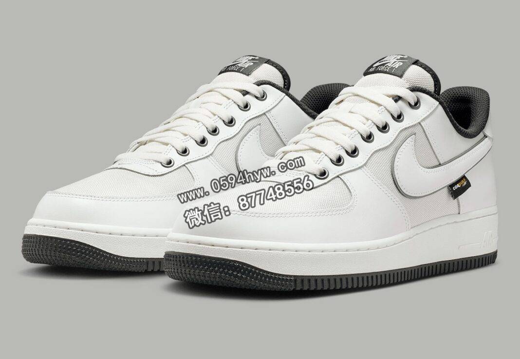 耐克Air Force 1低帮款冬季白色科迪拉涂层运动鞋