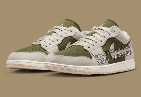 Air Jordan 1 Low 土橄榄/帆色 经典色调运动鞋
