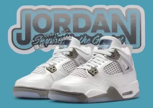 2025年11月发售Air Jordan 4 GS“Photon Dust/Blue Chill”运动鞋