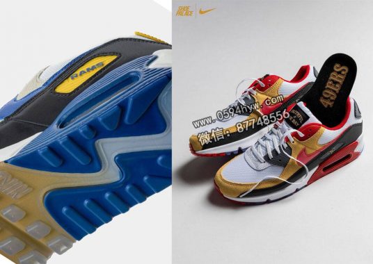 耐克 Air Max 90 "NFL 对抗" 系列带来 49人对嘻哈牛的鞋帮对决