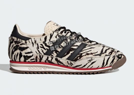 adidas SL 72“斑马纹”款式搭配更吸睛的朱红色装饰
