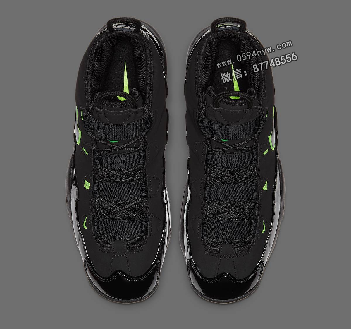 Nike Air Max Uptempo 95 Black Volt pair shot