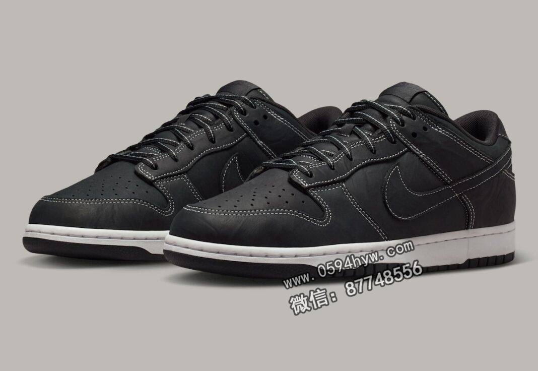 耐克 Dunk Low “Off-Noir/Summit White” 缝线运动鞋