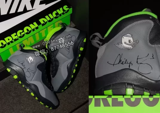 俄勒冈鸭队最新的Air Jordan 10 PE鞋款由菲尔·奈特和汤克·哈特菲尔德签名