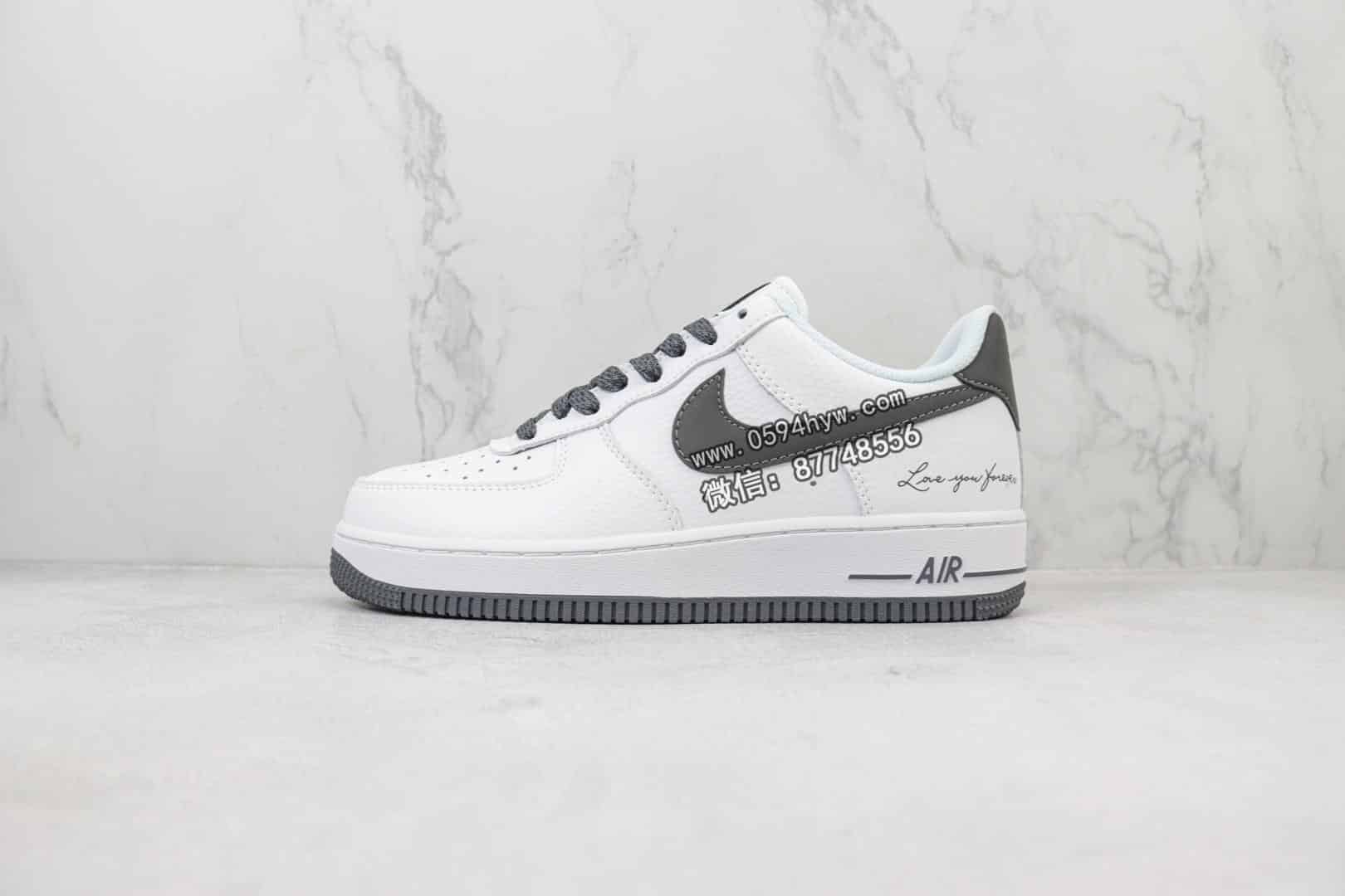 空军 爱签名 白灰 LO1718-063 Nike Air Force 1 Low 空军一号低帮运动休闲板鞋