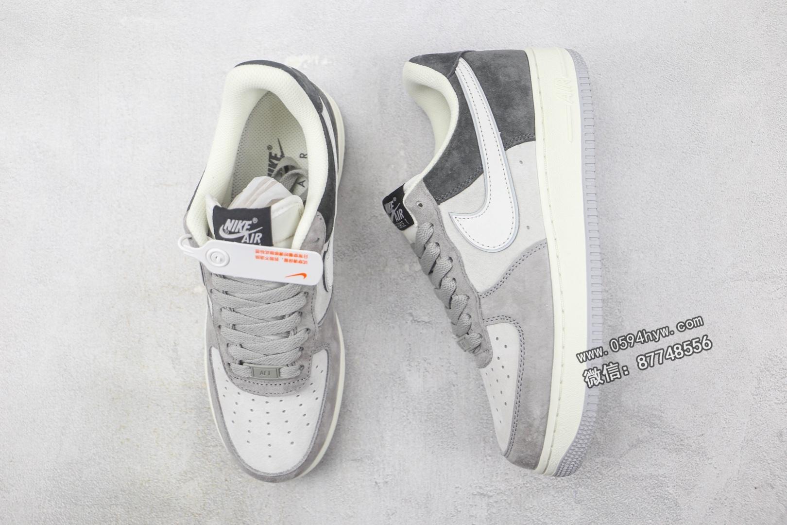 Nike Air Force 1 Low 07 白灰绿拼接色 货号：DW0831-896 编码：AEE1F