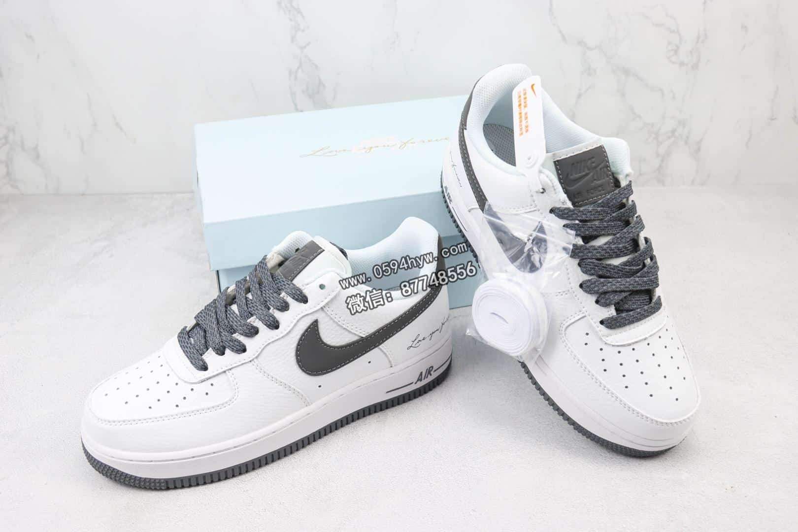 空军 爱签名 白灰 LO1718-063 Nike Air Force 1 Low 空军一号低帮运动休闲板鞋