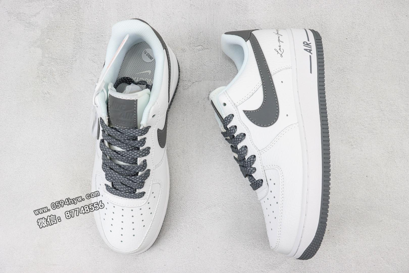 空军 爱签名 白灰 LO1718-063 Nike Air Force 1 Low 空军一号低帮运动休闲板鞋