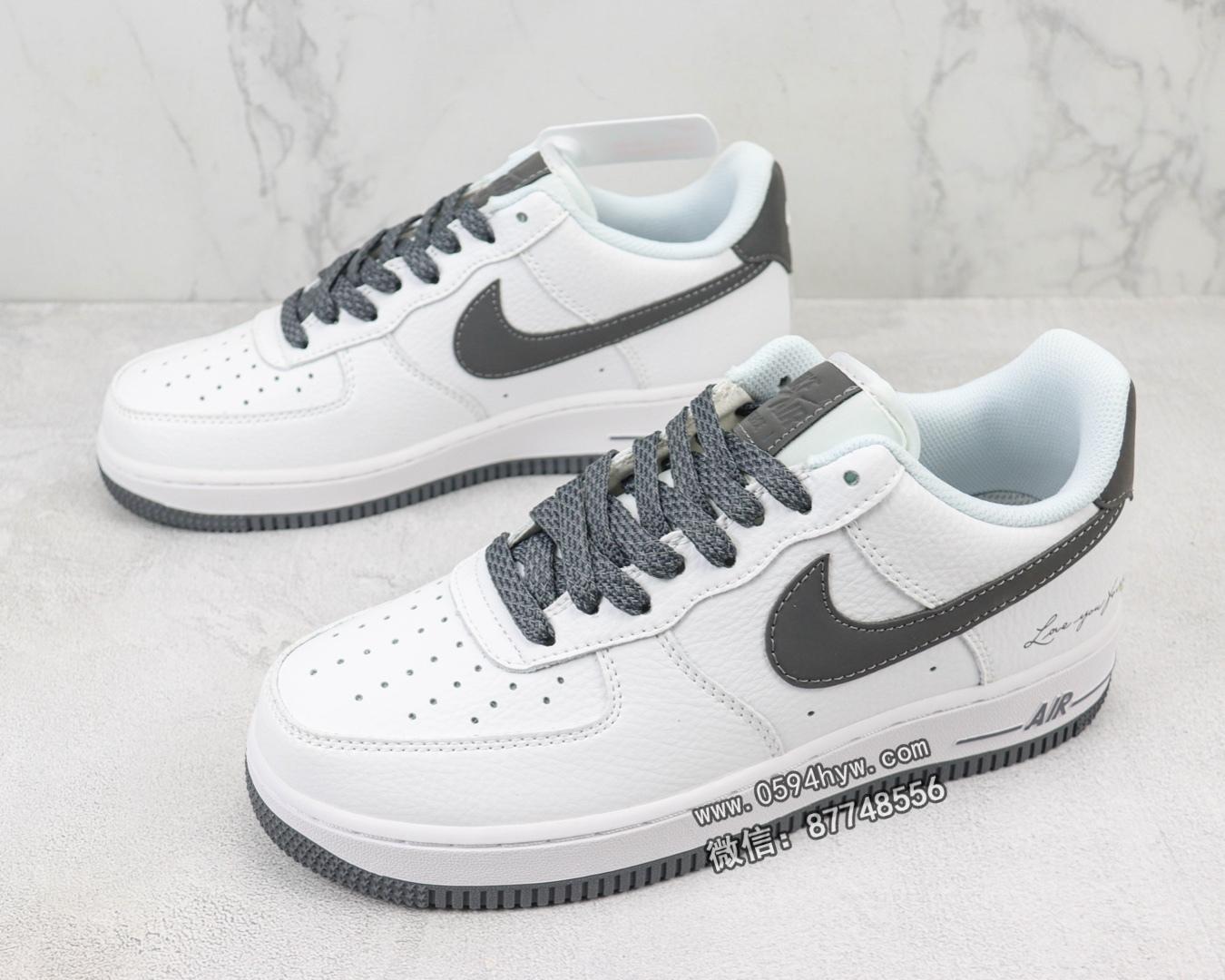 空军 爱签名 白灰 LO1718-063 Nike Air Force 1 Low 空军一号低帮运动休闲板鞋